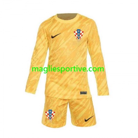 Completo Calcio Croazia Portiere Bambino Divisa Prima Euro 2024 ML